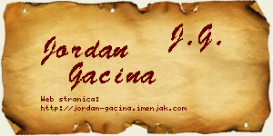 Jordan Gaćina vizit kartica